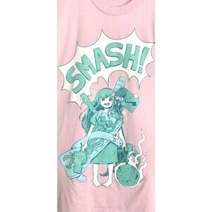 Omori Omocat Aubrey SMASH Anime Unisex Size XL Pink Tshirt